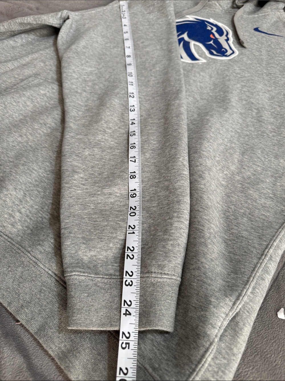 Nike Gray Hoodie with Blue Denver Broncos Logo Sz XL - Picture 10 of 11